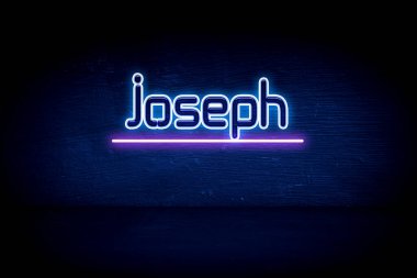 Joseph - mavi neon duyuru tabelası