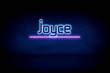 Joyce - mavi neon duyuru tabelası