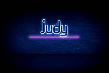 Judy - mavi neon duyuru tabelası