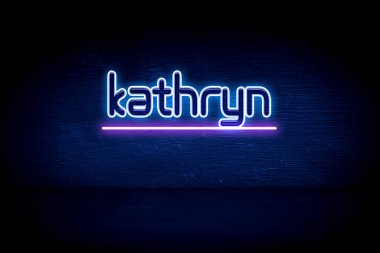 Kathryn - Mavi neon duyuru tabelası