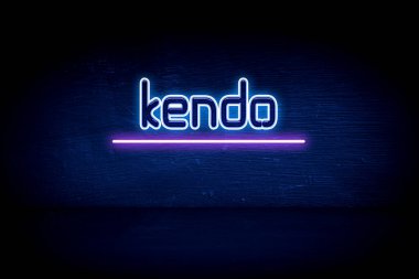 Kendo - mavi neon duyuru tabelası