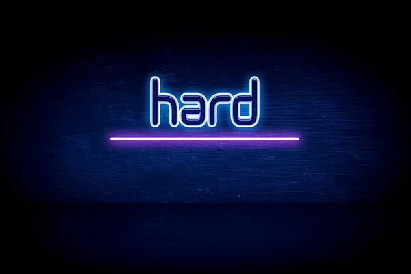 Hard Blauw Neon Aankondiging Signboard — Stockfoto