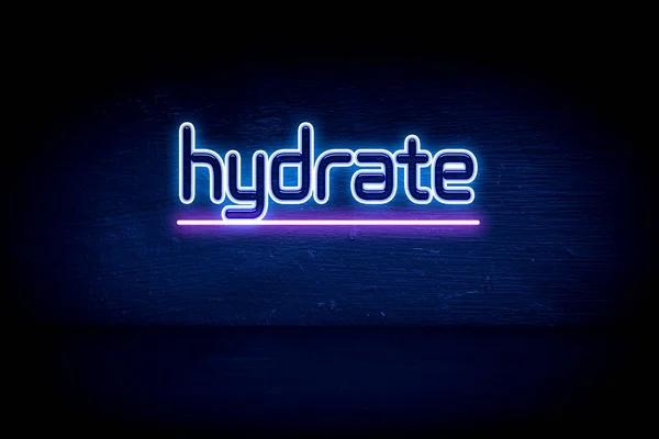 Hydrate Enseigne Bleu Néon — Photo