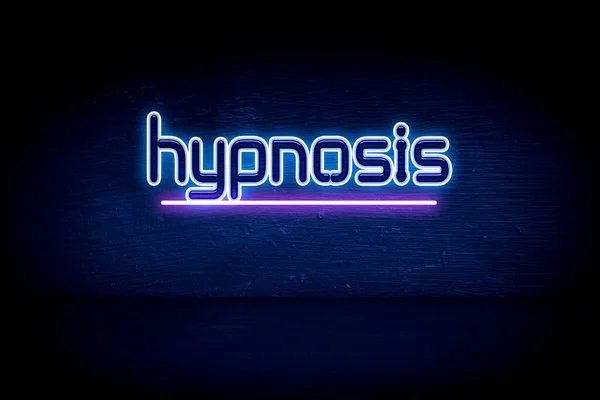 Hypnose Panneau Bleu Néon Annonce — Photo