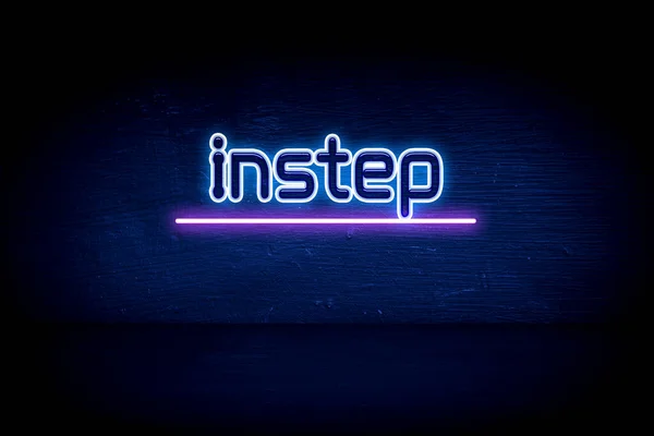 Instep Blue Neon Announcement Signboard — Stock Photo, Image