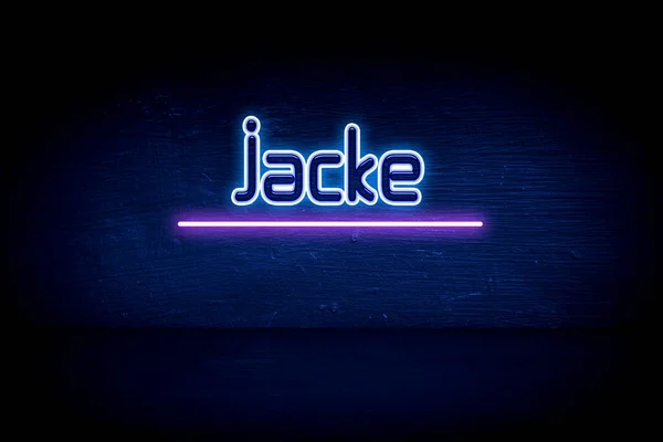 Jake 青いネオンサイン — ストック写真
