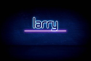 Larry - mavi neon duyuru tabelası