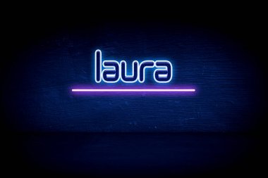 Laura - mavi neon duyuru tabelası