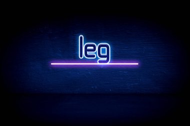 Bacak - Mavi neon duyuru tabelası