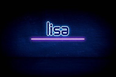 Lisa - mavi neon duyuru tabelası