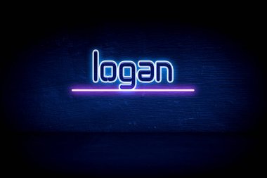 Logan - mavi neon duyuru tabelası