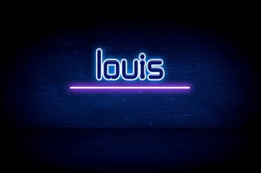 Louis - mavi neon duyuru tabelası
