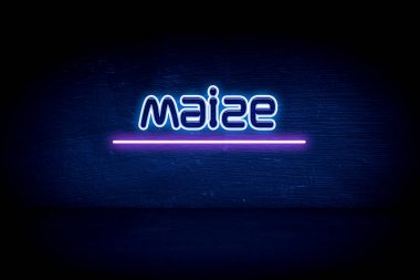 Mısır- mavi neon duyuru tabelası