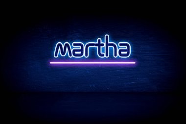 Martha - mavi neon duyuru tabelası