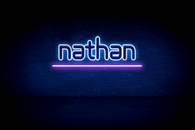 Nathan - mavi neon duyuru tabelası