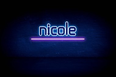Nicole - Mavi neon duyuru tabelası