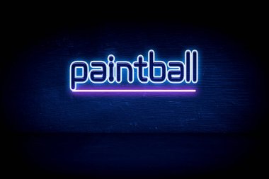 Paintball - mavi neon duyuru tabelası