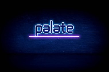 Damak - Mavi neon duyuru tabelası