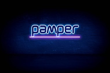 Şımartıcı - Mavi neon duyuru tabelası