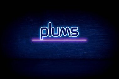 Erikler - mavi neon duyuru tabelası