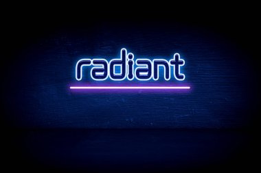 göz alıcı - mavi neon duyuru tabelası