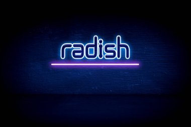 Turp - Mavi neon duyuru tabelası