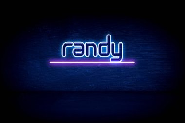 Randy - Mavi neon duyuru tabelası