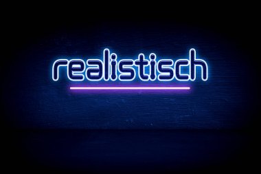 Realistisch - Mavi neon duyuru tabelası