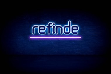 Hakemlik - Mavi neon duyuru tabelası