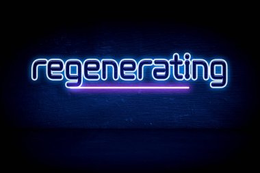 yenileniyor - mavi neon duyuru tabelası