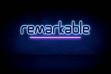 Dikkat çekici - mavi neon duyuru tabelası