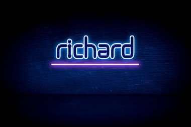 Richard - Mavi neon duyuru tabelası