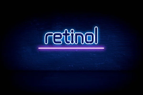 Retinolo Cartello Blu Neon — Foto Stock