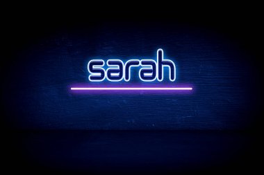 Sarah - mavi neon duyuru tabelası