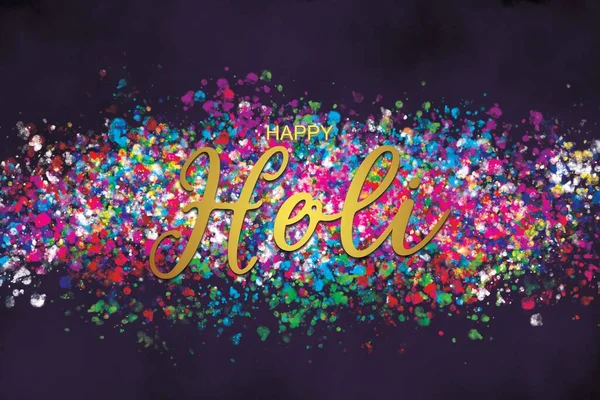 Happy Holi Das Fest Der Farben Indiens Illustration Hintergrund — Stockfoto