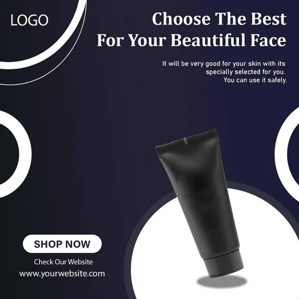 Face Cream Social Media Design — Stock Photo, Image