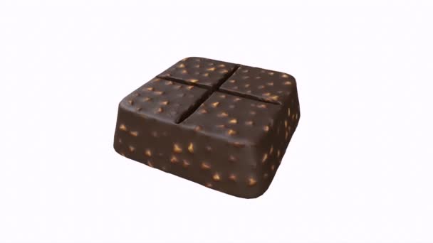 特殊巧克力3D物体旋转圈 — 图库视频影像