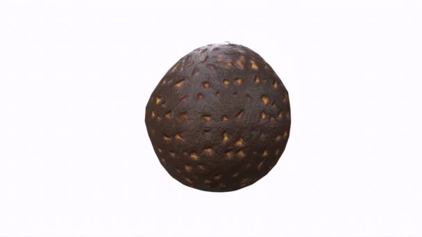 チョコレート爆弾3Dオブジェクト回転ループ — ストック動画