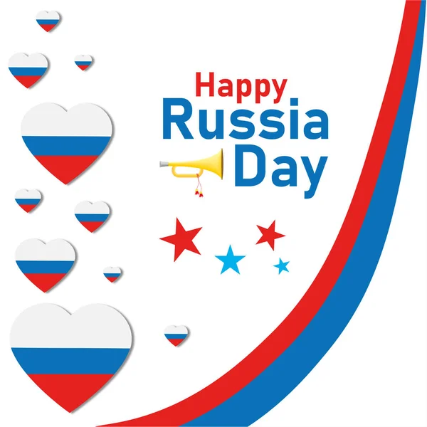 Joyeux Modèle Jour Russie — Image vectorielle