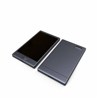 telefon beyaz arkaplanda izole edildi