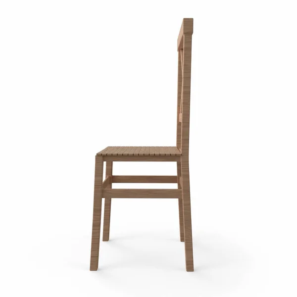 Dřevěná Židle Izolovaná Bílém — Stock fotografie