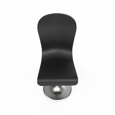 siyah ofis koltuğu üzerinde beyaz izole