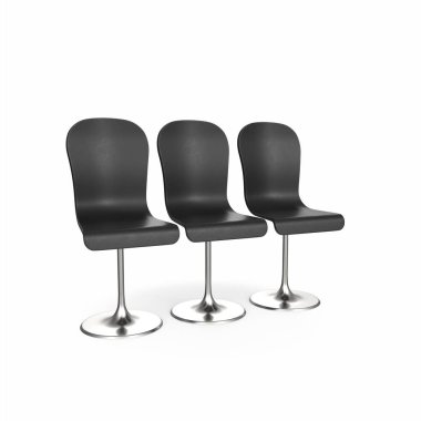 siyah ofis koltuğu üzerinde beyaz izole