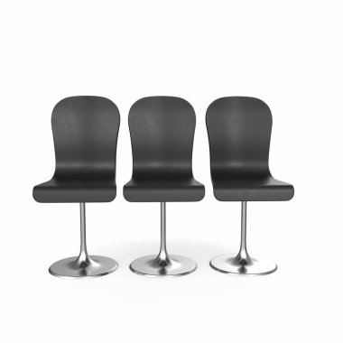 siyah ofis koltuğu üzerinde beyaz izole