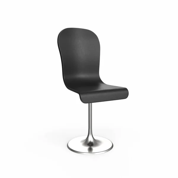 白で隔離される黒のオフィスの椅子 — ストック写真