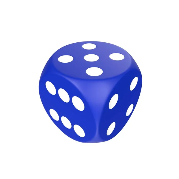 Blue Dice Isolated White Background — Stock Photo, Image