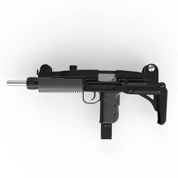 Uzi Machinegun Isolated White — Stock Photo, Image