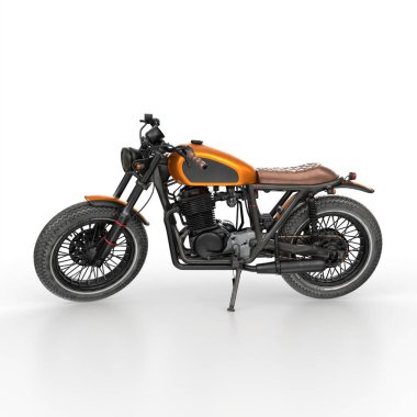 Motosiklet beyaz arkaplanda izole edildi