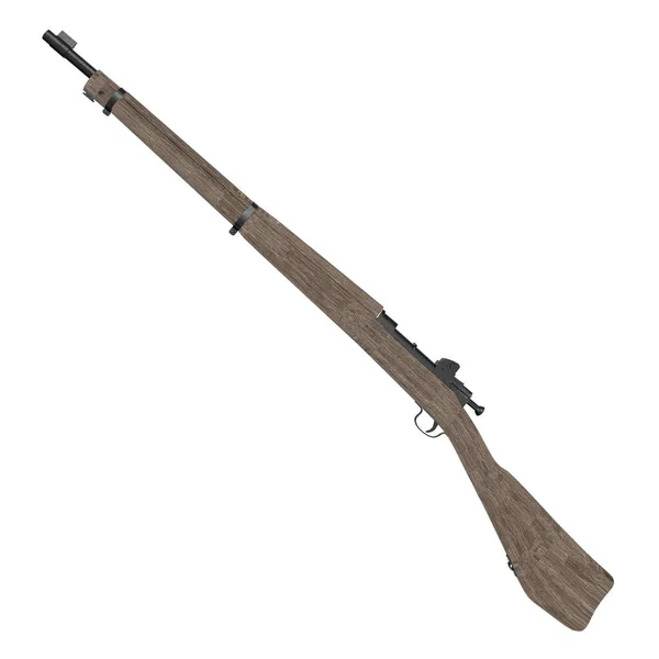Old Rifle Isolated White Backgroound — Fotografia de Stock