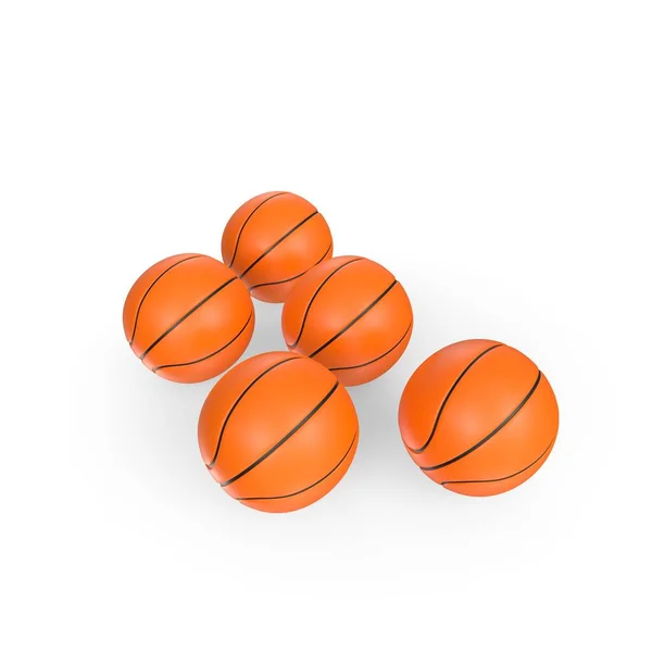 Basketballball Isoliert Auf Weiß — Stockfoto